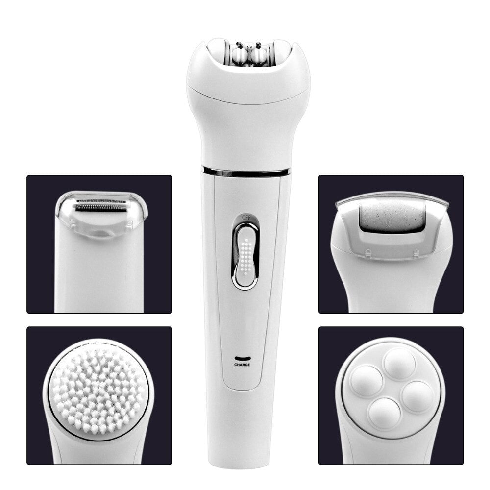 5-in-1 Electric Facial Cleanser Massager Shaver Epilator Body Massage