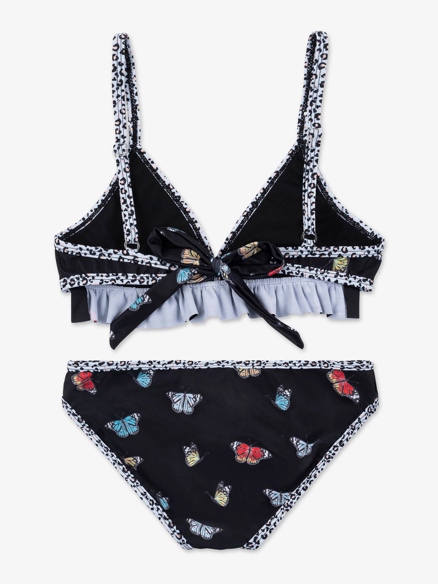 Kinsley Ruffle Printed Butterfly Bikini Swimsuit