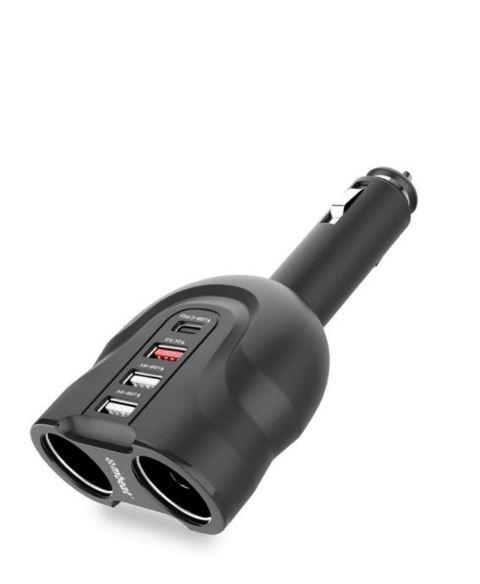 mbeat® Gorilla Power Four Port USB-C PD & QC3.0 Car Charger with