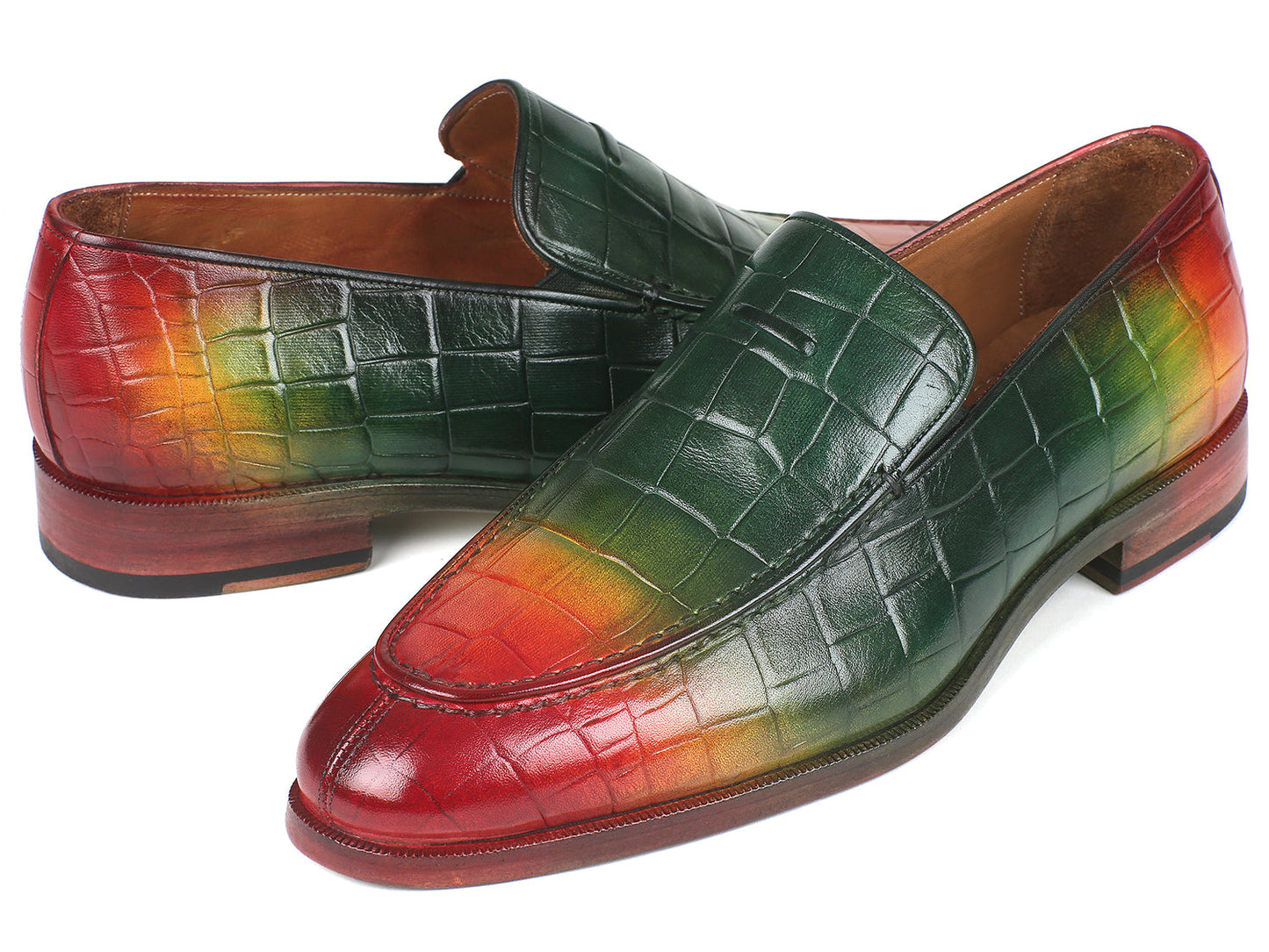 Paul Parkman Crocodile Embossed Calfskin Multicolor Loafer