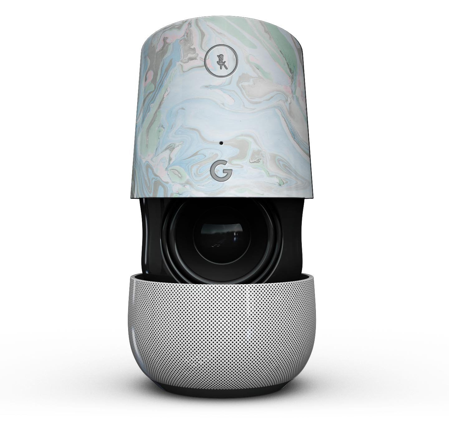 Marbleized Swirling Blue v2 - Full-Body Skin Kit for the Google Home