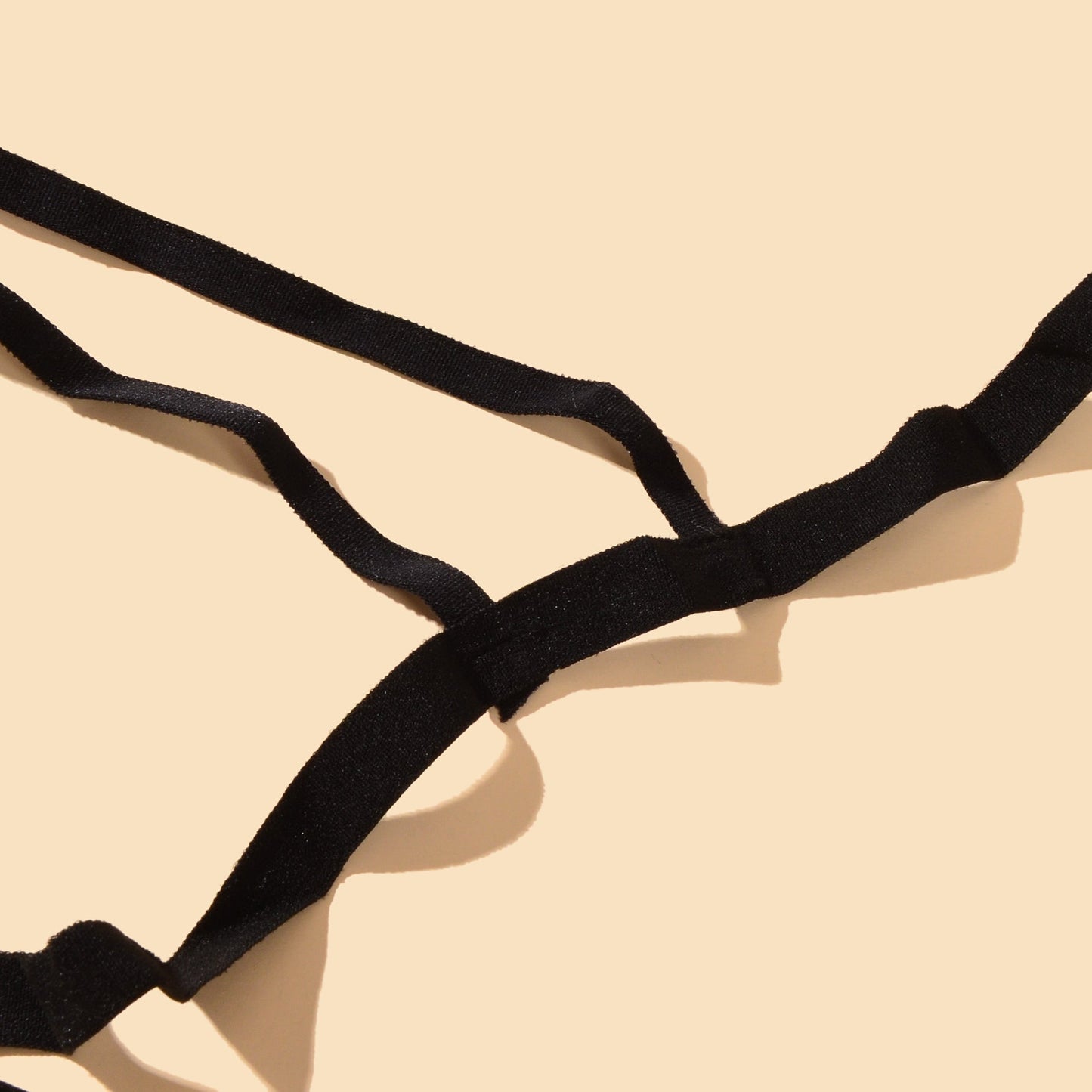 Sexy Body Jewellery Black Elastic Harness Bra Body Chain Rave Body