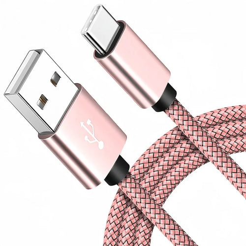 USB A to iPhone 15 Nylon Braided Cable Fast Charger Cord for Huawei