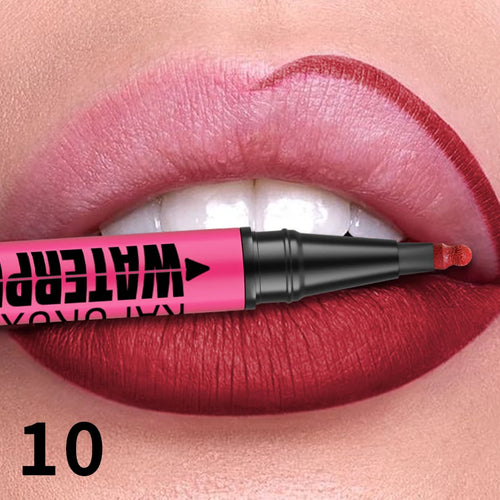 1PC Liquid Matte12-Color Lipliner Pencil Waterproof Plumping Stain
