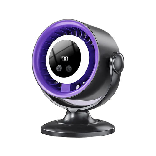 Turbo Desk Fan With Digital Display 100 Speed Rechargeable Air