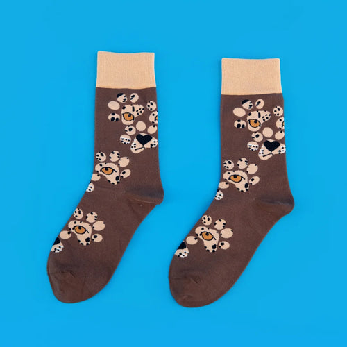 1 Pair Comfy Novelty Cute Brothers Otter Swimming Mid-Calf Men's Socks