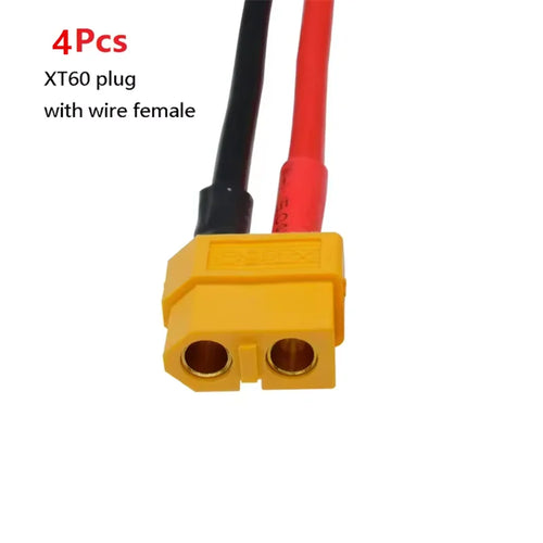 4pcs XT60 Battery Male Female Connector Plug 10cm 14AWG Silicone Wire
