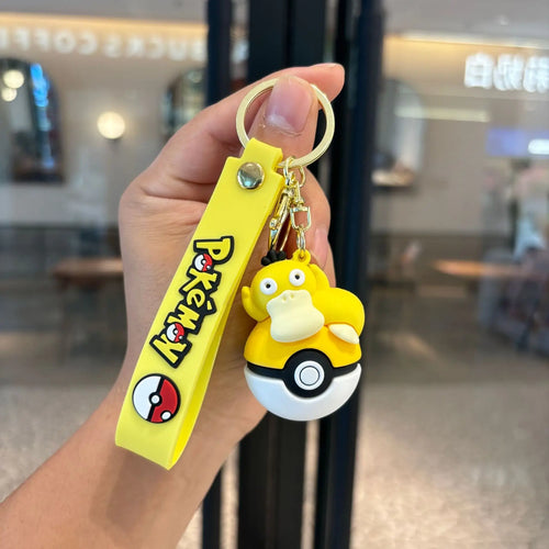 Pokémon Poké Ball Keychain Set, Pikachu Eevee Charmander figure