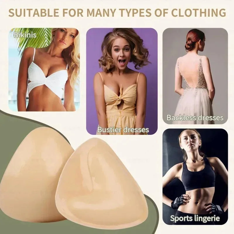 Push Up Pads Double Sided Adhesive Sticky Bra Inserts Waterproof Thick