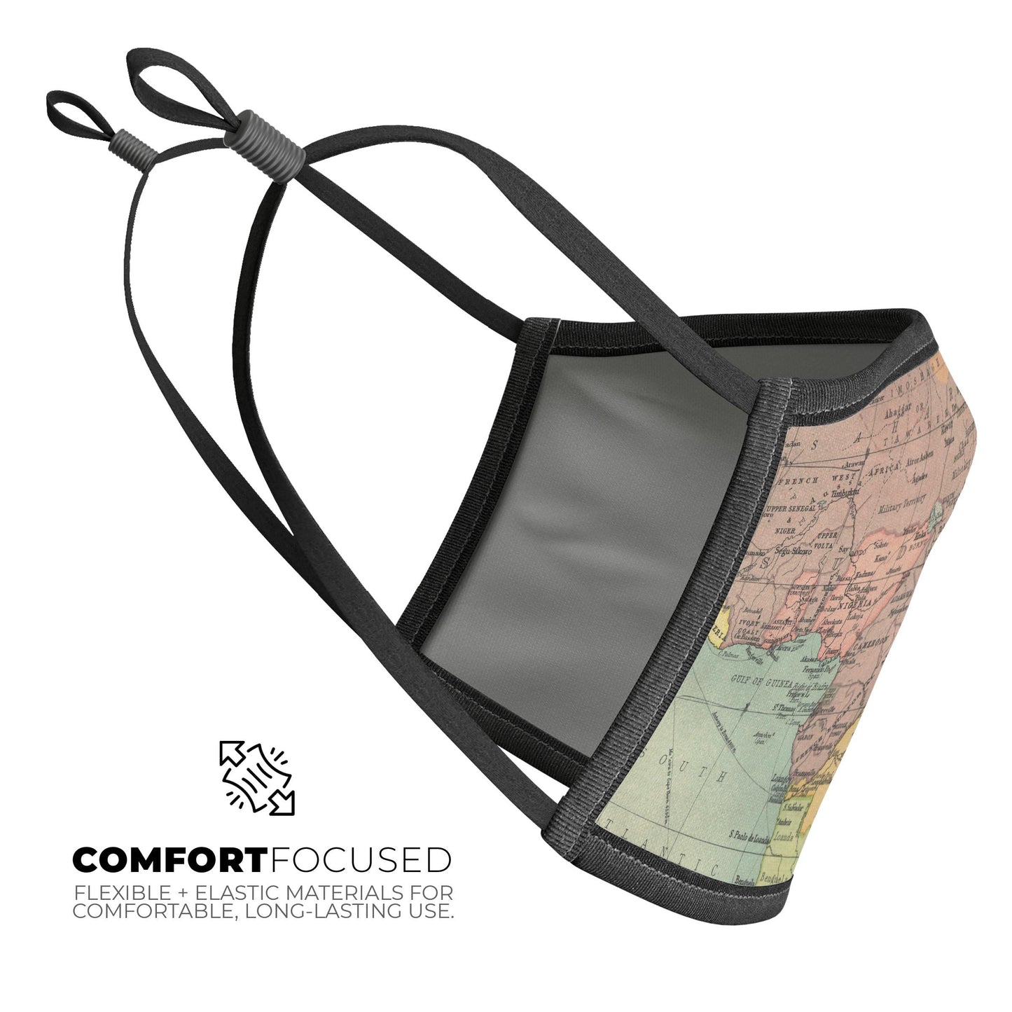 The Zoomed In Africa Map - Made in USA Mouth Cover Unisex Anti-Dust