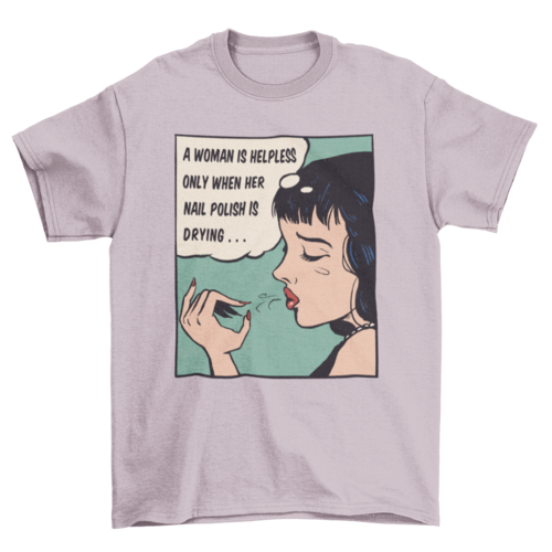 Pop art nail polish t-shirt
