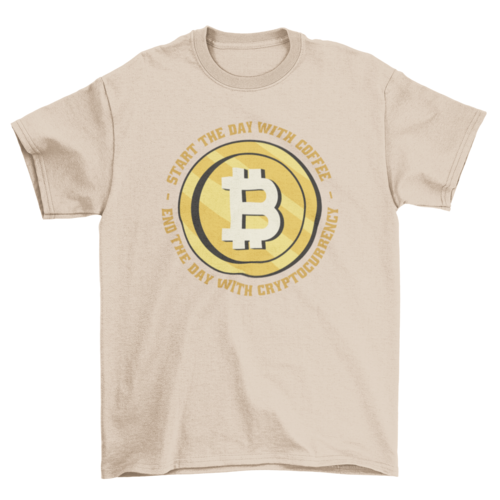 Coffee and cryptocurrency t-shirt