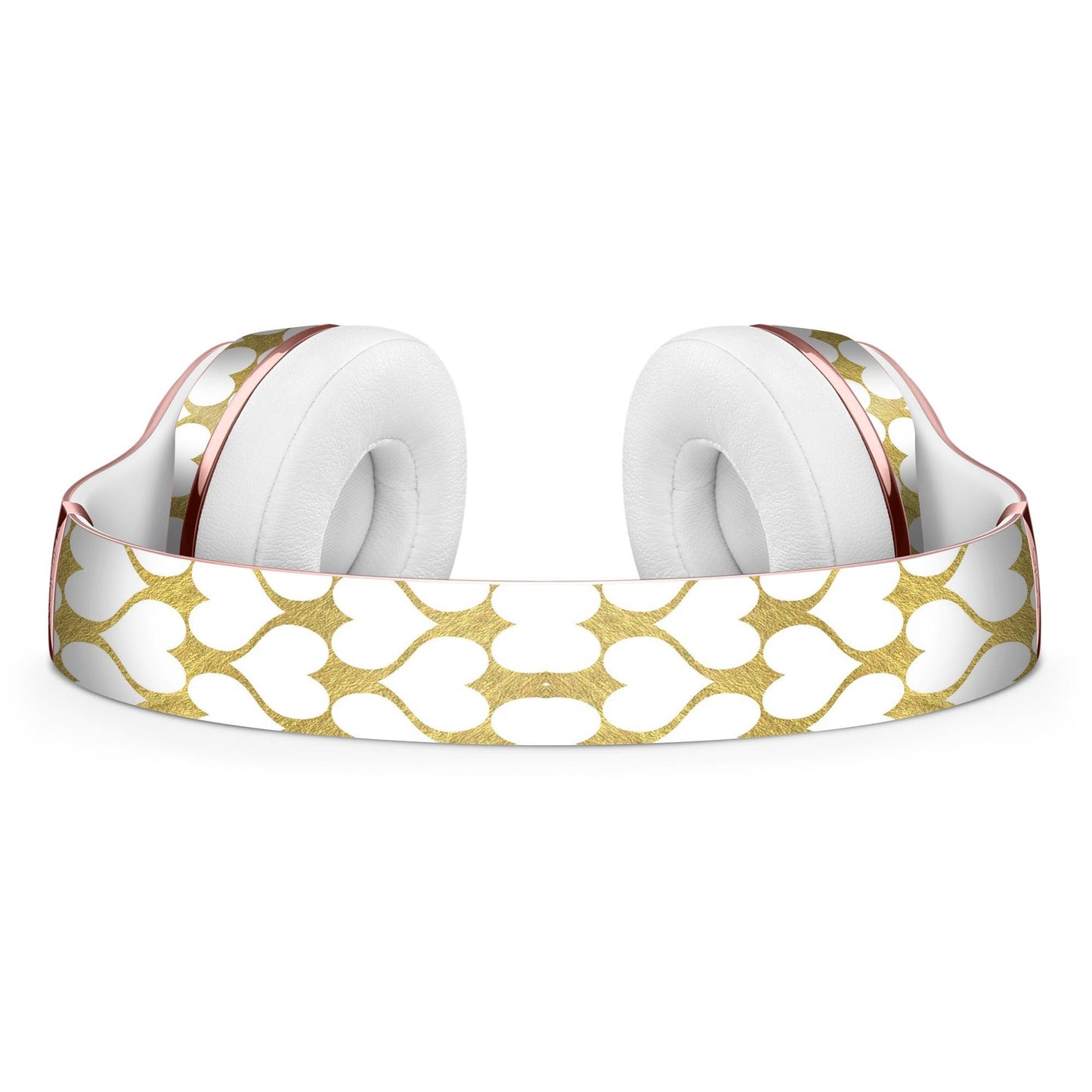 White and Gold Foil Hearts v13 Full-Body Skin Kit for the Beats by Dre