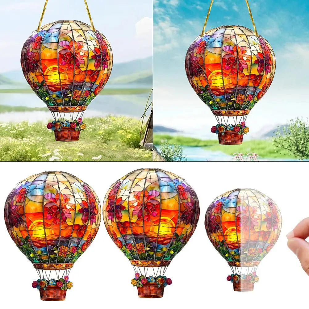 Hot Air Balloon Window Decor Acrylic Flat Finish Colored Art Decoration Indoor Decor Living Home Indoor Window Room Bedroom R5U5