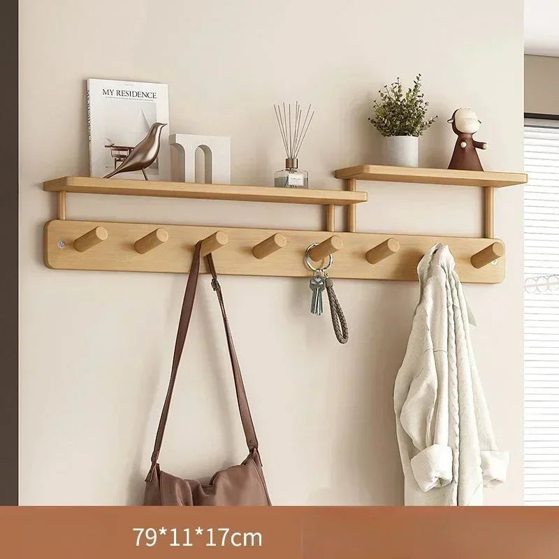 For Bamboo Wall Clothes Hanger Creative Simple Luxury Wall Hanging Coat Rack Bedroom Clothes Storage Living Room Home Furniture