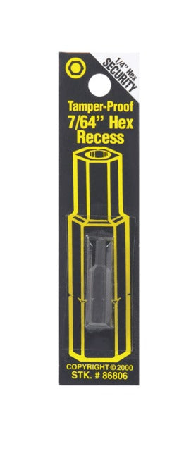 Best Way Tools 86806 Tamper-Proof Security Bit 0.109 in. Hex