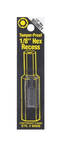 Best Way Tools 86808 Tamper-Proof Security Bit 0.125 in. Hex