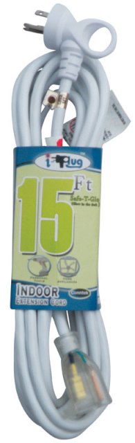 Conntek I-Plug 24161-180 15 ft. I-Plug Indoor Extension Cord White