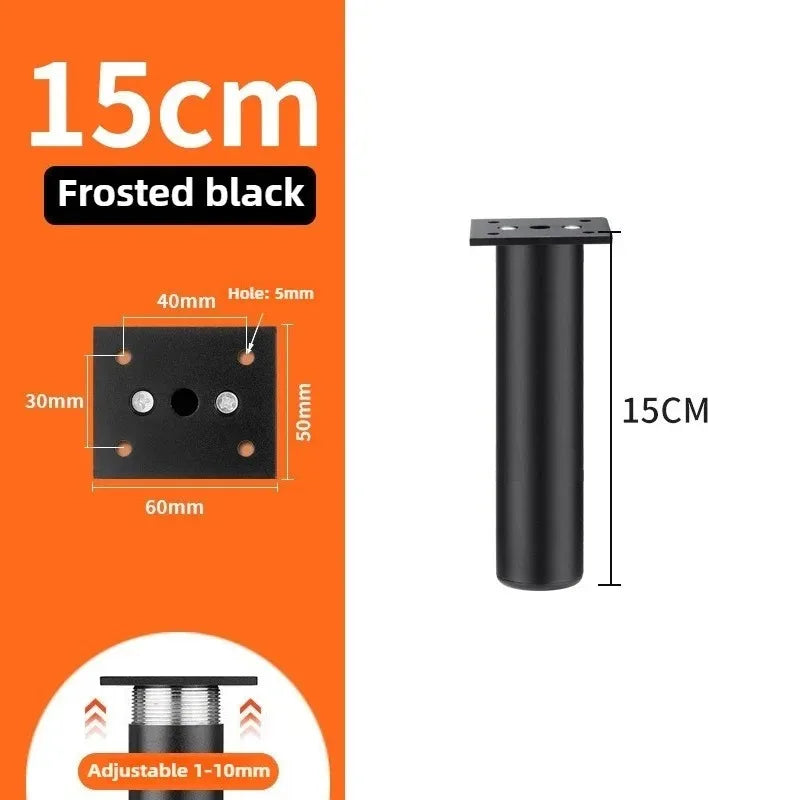 4pcs 6-30cm Aluminum Alloy Furniture Legs Metal Adjustable Legs, for Cabinet Table Legs Sofa Feet Furniture Replacement Foot