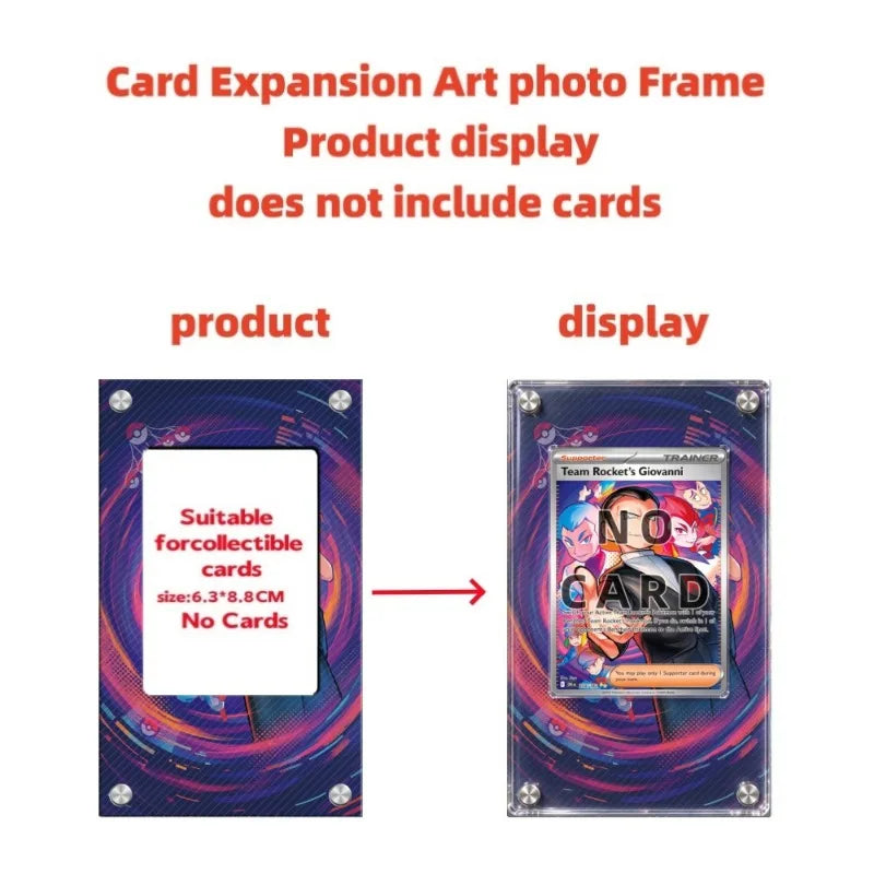 High-definition Acrylic Anime Battle Card Display Frame PTCG Card Collector Gift Desktop Ornament