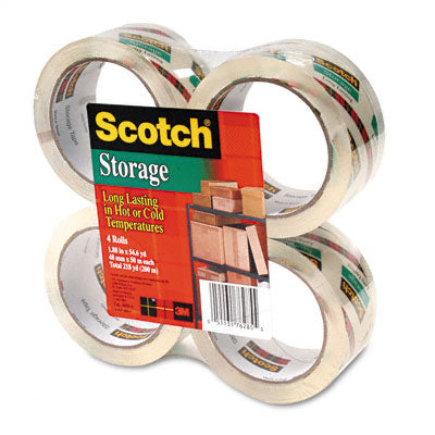 3M 36504 Crystal Clear Mailing & Storage Tape 2 x 55 yds 3 Core