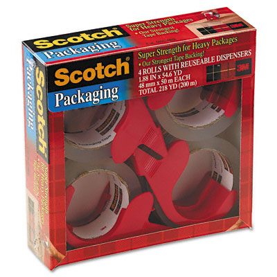 3M 38504RD 3850 Premium Performance Packaging Tape 2 x 55 Yards Cl