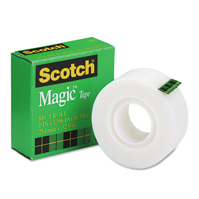 3M 81011296 Magic Office Tape 1 in.x 36 Yards 1 in.Core Clear
