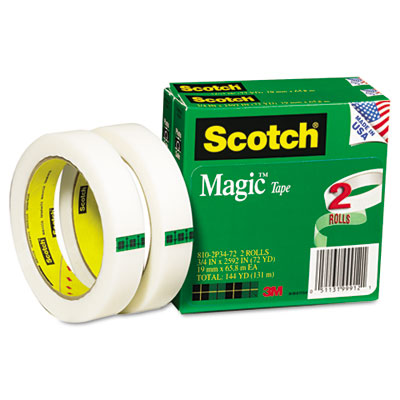 3M 8102P3472 Magic Tape 3/4 x2592 3 Core 2 Rls