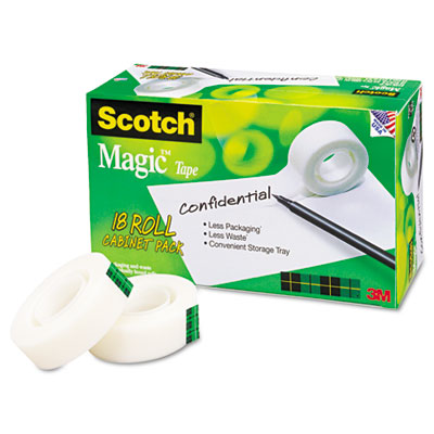 3M 810K18CP Magic Office Tape 18 Roll Cabinet Pack Bulk Pack