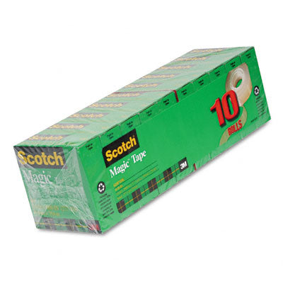 3M 810P10K Magic Tape Value Pack 3/4 x 28 Yards 1 in.Core 10 Pack