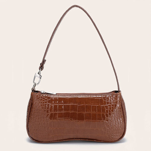 Velveta™ – Croco Gloss Baguette Bag