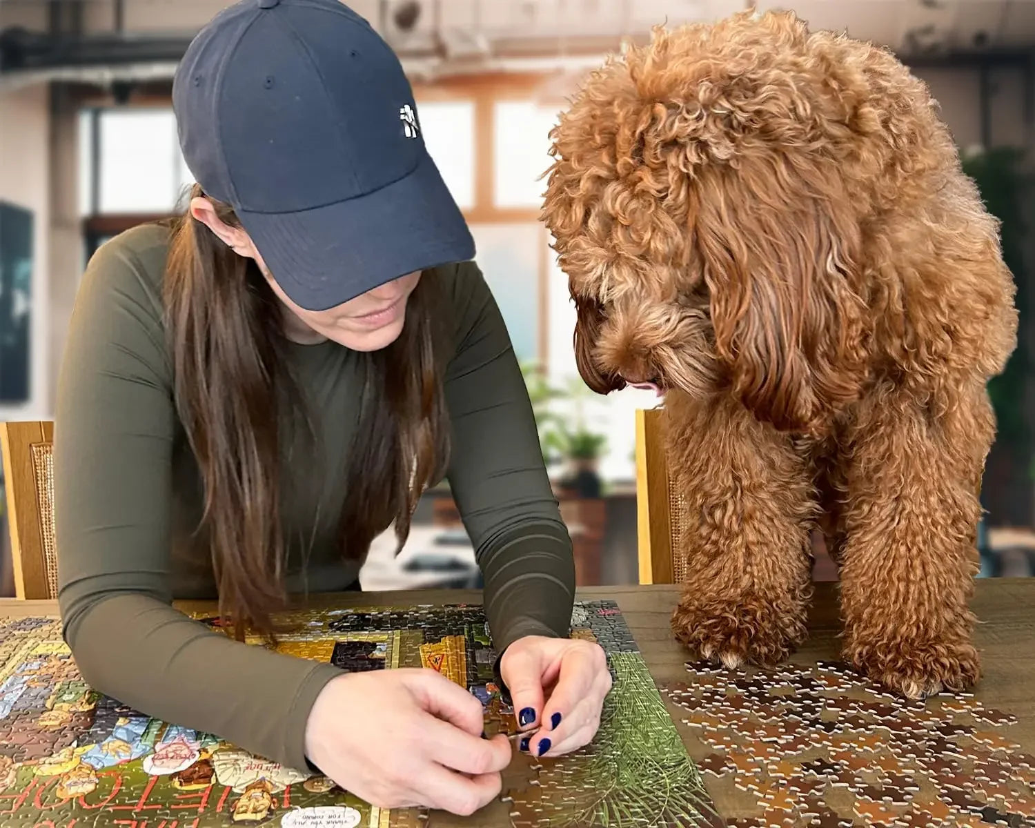 Elevator Court 300/500/1000 Pcs Jigsaw Puzzle Wooden Puzzle for Gameroom Bedroom Livingroom Party Decor Christmas Holiday Gift