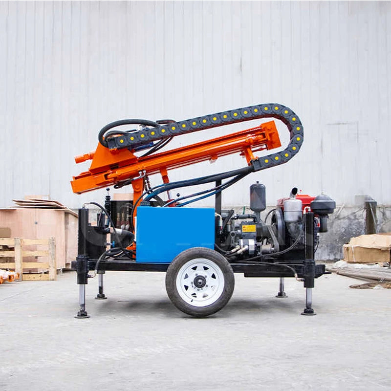 100m 200m 300 Meters Depth Rock Drilling Machine Air DTH Portable Water Well drilling rigs Bore Hole Well drilling rig
