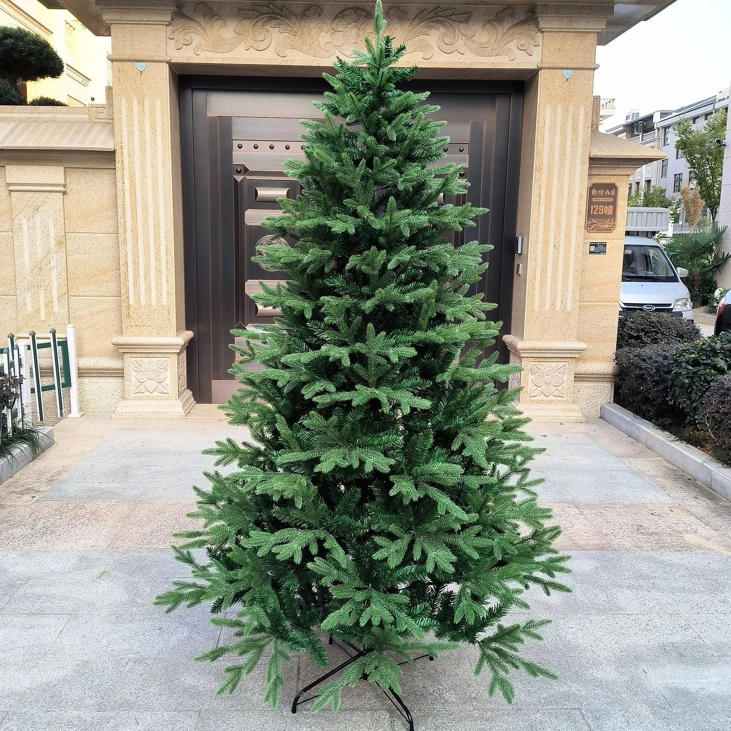 1.2m-3m Christmas Tree Artificial Large Encryption PE+PVC Material Xmas Tree for Home Indoor Outdoor Decor Christmas Ornaments