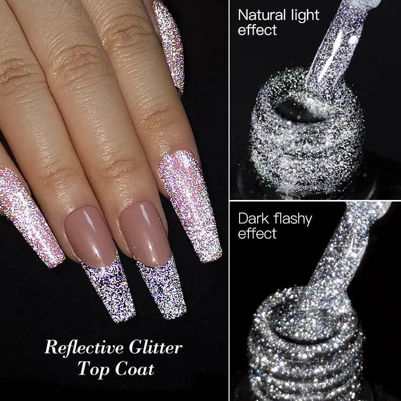 9D Reflective Magnetic Gel Nail Polish 7ml Shiny Glitter Cat Eye Nail Gel Varnishes Semi Permanent Soak Off UV Gel Nail Art