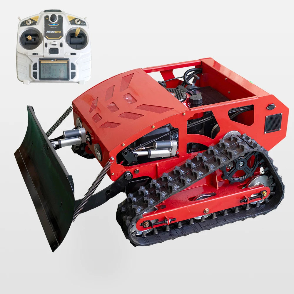 USA STOCK Gasoline Mower Remote Control With Snow Shovel Plower Grass Cutter MS550SN for Wasteland Garden Agriculture