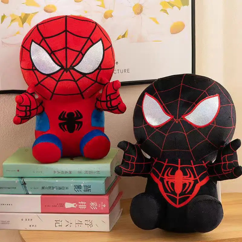 Hot Sels Anime Spider Man Plush Doll Kawaii Cute Cartoon Red Black Stuffed Doll Home Room Decor Peluche Pillow Birthday Gift
