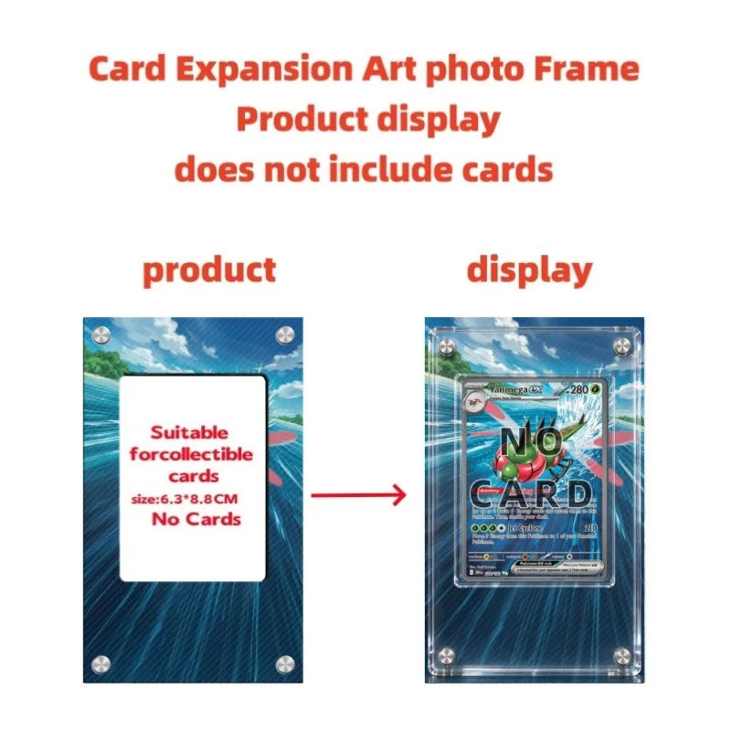 High-definition Acrylic Anime Battle Card Display Frame PTCG Card Collector Gift Desktop Ornament