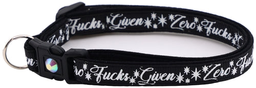 Zero Fucks Given Breakaway Cat Collar