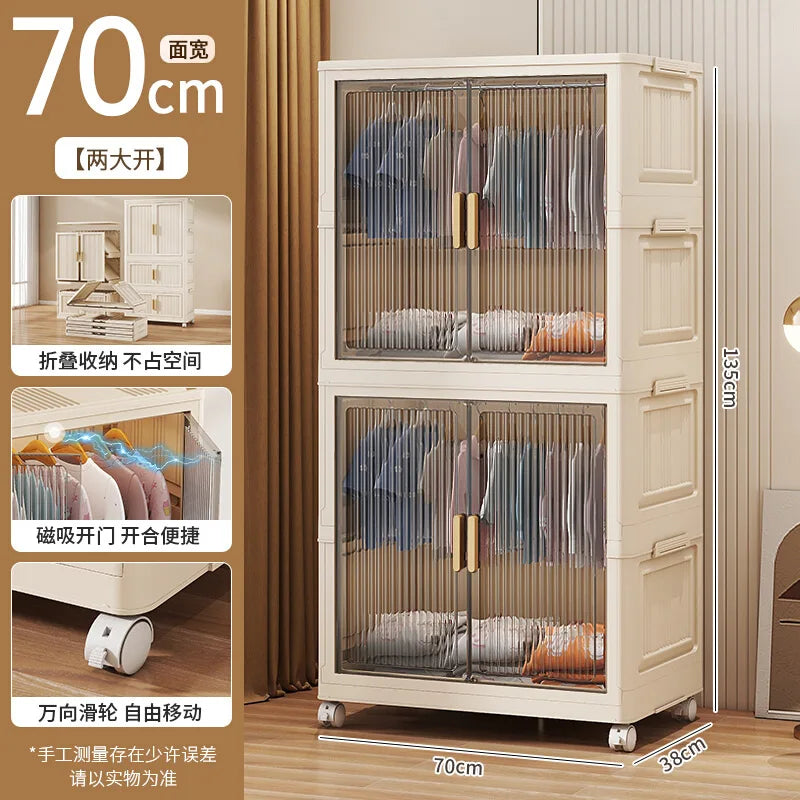 Wardrobe Clothes Closet Bedroom Furniture Storage Cabinet Foldable Wardrobe Plastic Cabinet Armario De Ropa Storage Cabinet