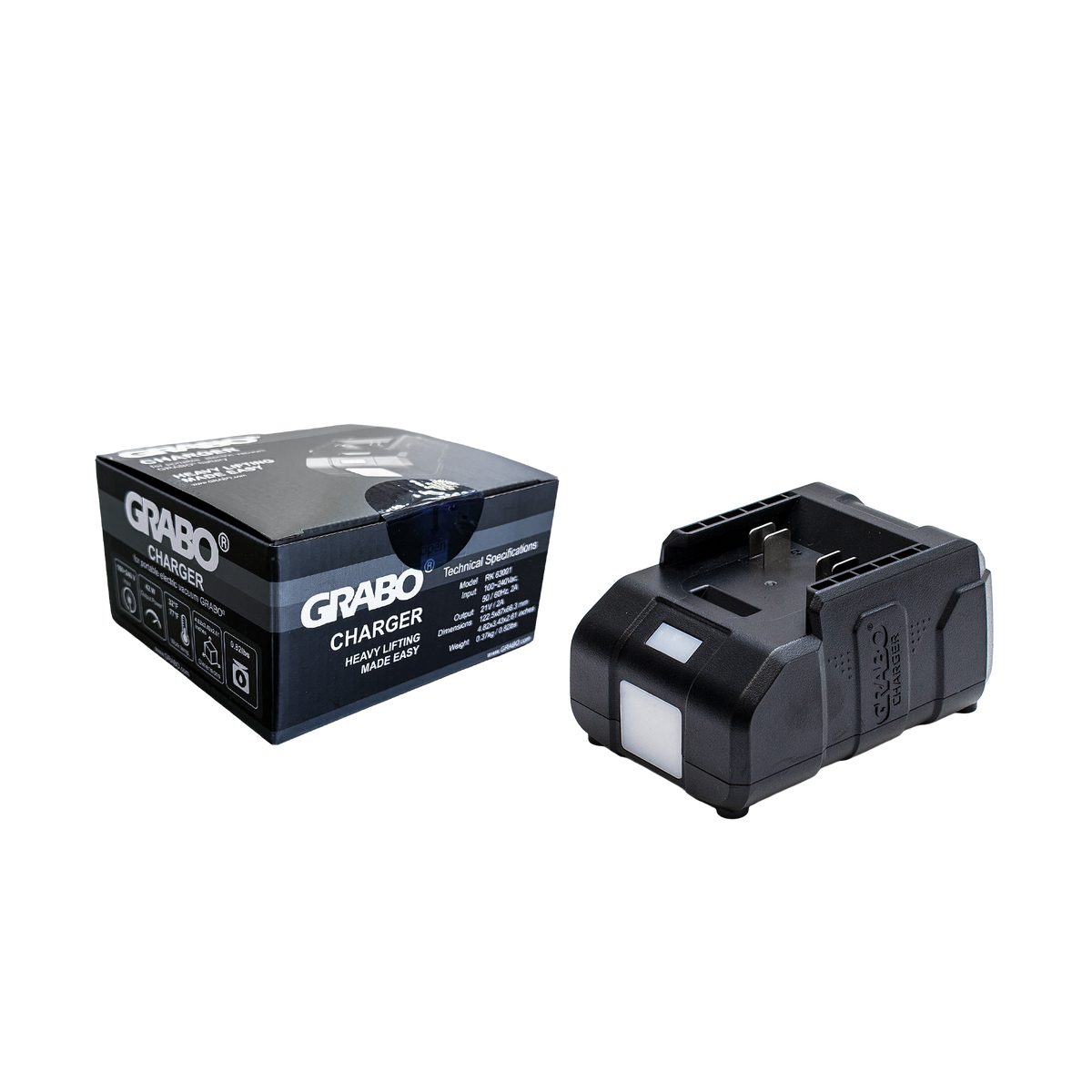 Charger for GRABO Pro Brushless Vacuum Lifter 20V Li-ion Battery Fast