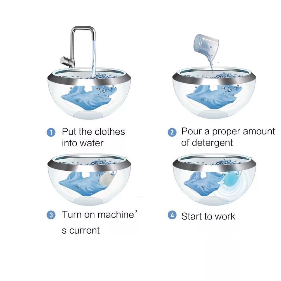 Travel Ultrasonic Washing Machine