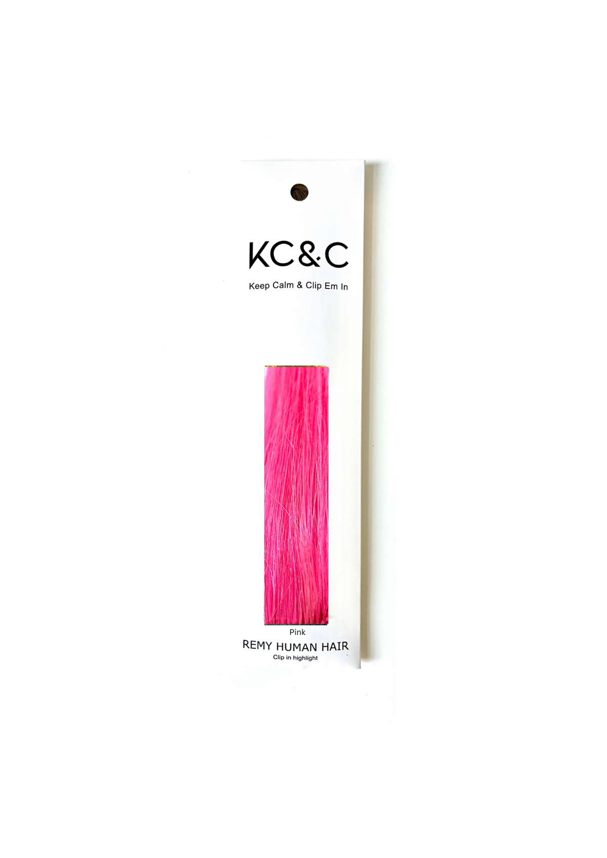 Bright Pink Clip-In Hair Highlights Real Human Hair 8" | 8 Pcs