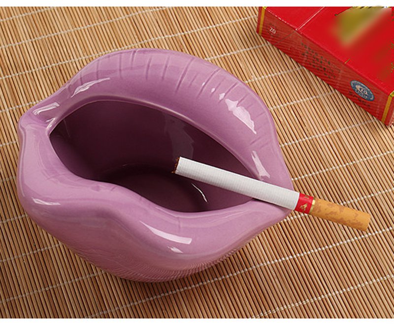 Cigar Ceramic Ashtray Sexy Lip Shape Ashtray