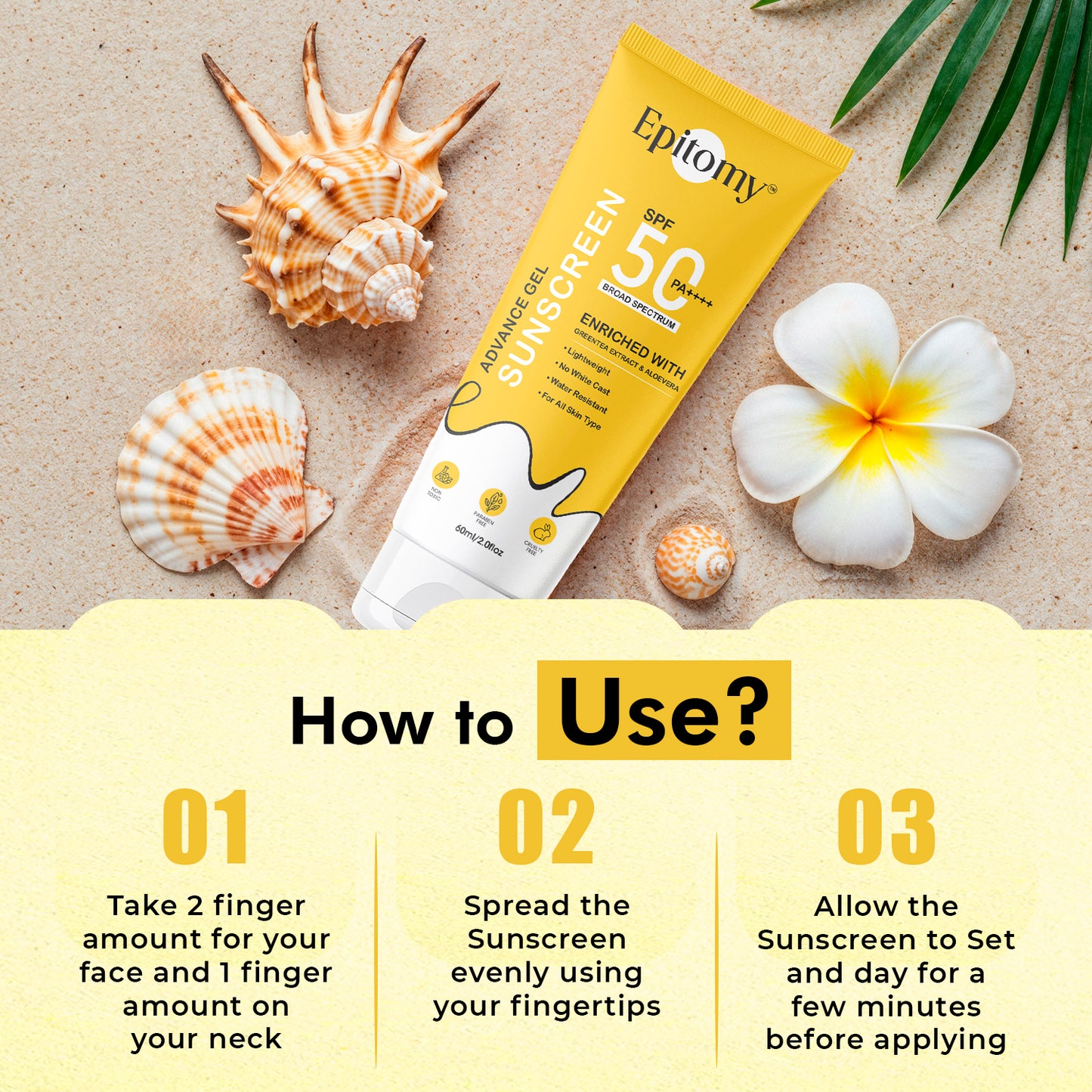 SPF 50 PA++++ Sunscreen Gel for All Skin 60ml