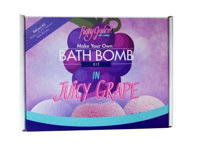 Juicy Grape All Natural Bath Bomb Kit, Bath Bomb Kit Makes 12 Bath
