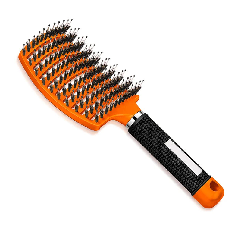 Detangling Hair Brush Bristle&Nylon Women Wet Massage Comb Curly Hairdressing Salon Styling Tools Special for real hair wigs