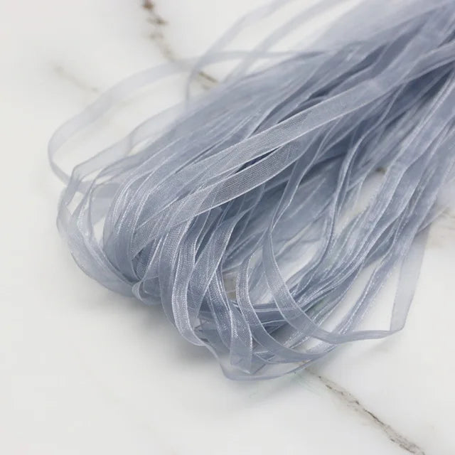(40 meters/pack) 1/4''(6mm) Organza Ribbons Wholesale Gift Wedding Christmas Decoration Wrapping ribbons Handmade DIY