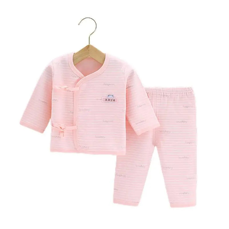 0-3months Newborn Baby Clothes Set Soft Cotton Cartoon Print Baby Underwear Baby Boy Set Autumn Unisex Baby Girls Clothes Set