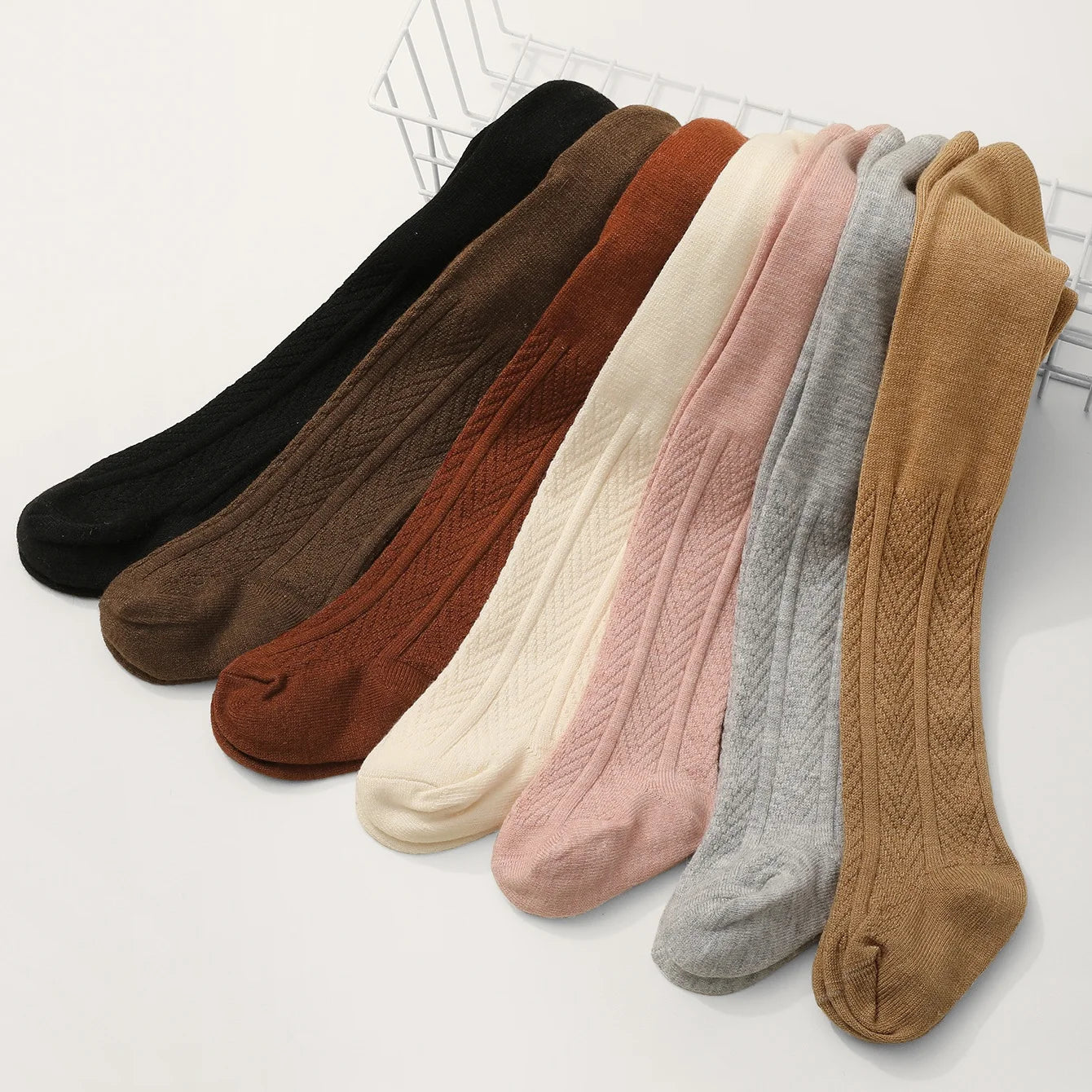 0-11 Years Combed Cotton Children's Tights Spring Autumn Knitted Girls' Pantyhose High Quality Warm Leggings Baby Girls Clothes